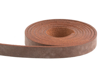 Flat leather strap Brown Granite 10x2mm