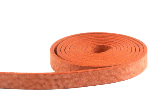 Flaches Lederband Coral Dots 10x2mm