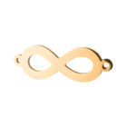 Connecteur en acier inoxydable Infinity 29x10mm or