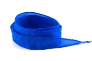 Handmade Habotai silk ribbon Cobalt Blue 20mm wide