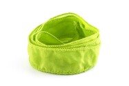 Handgefertigtes Habotai-Seidenband Greenery 20mm breit