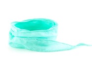 Nastro di seta Habotai fatto a mano Menta pastello di 20 mm di larghezza