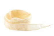 Handmade Habotai silk ribbon Cream 20mm wide