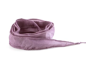Handgefertigtes Habotai-Seidenband Pastell Violett 20mm breit