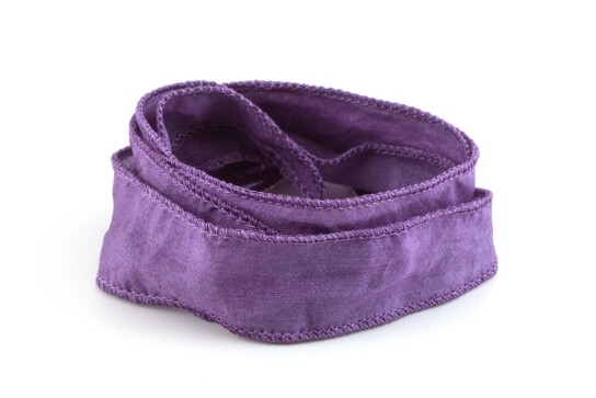 Nastro di seta Habotai fatto a mano Lilla di 20 mm di larghezza