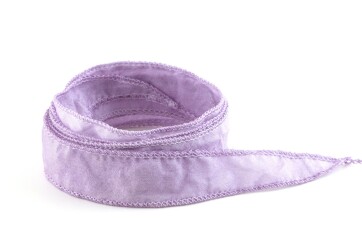 Handgefertigtes Habotai-Seidenband Rose Purple 20mm breit