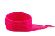 Ruban de soie Crêpe Satin fait main Magenta 20mm de large