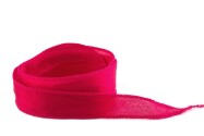 Handgemaakt crêpe satijn zijden lint Ruby 20mm breed