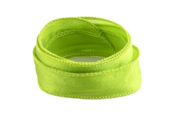 Ruban de soie Crêpe Satin fait main Verdure 20mm de...