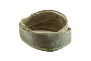 Cinta de seda Crêpe Satin hecha a mano Verde lima 20mm de ancho