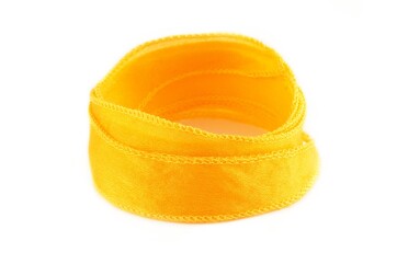 Handmade Crêpe Satin silk ribbon Sunny Yellow 20mm...