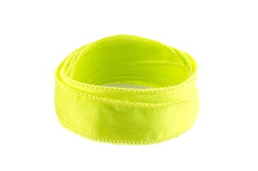 Handgefertigtes Crêpe Satin Seidenband Lime 20mm breit