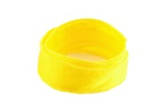 Handgefertigtes Crêpe Satin Seidenband Zitronengelb 20mm breit