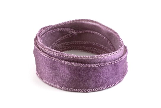 Handmade Crêpe Satin silk ribbon Pastel Purple 20mm wide