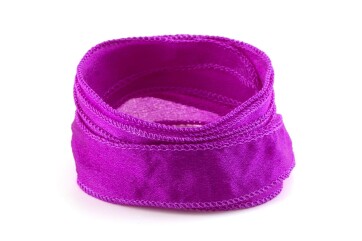 Handmade Crêpe Satin silk ribbon Radiant Orchid...