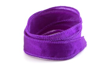 Handmade Crêpe Satin silk ribbon Purple 20mm wide