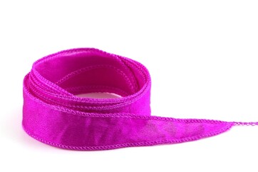 Handmade Crêpe Satin silk ribbon Pink Parfait 20mm...