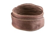 Handgemaakt crêpe satijn zijden lint Cappuchino 20mm breed