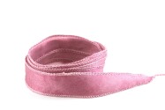 Handmade Crêpe Satin silk ribbon Old Pink 20mm wide