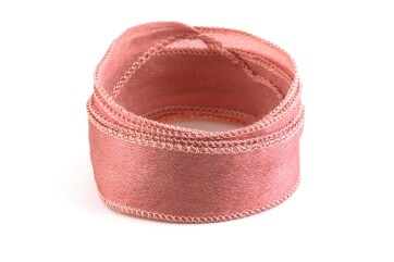 Handmade Crêpe Satin silk ribbon Tawny Orange 20mm...