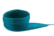 Handmade Crêpe Satin silk ribbon Dark Petrol 20mm wide