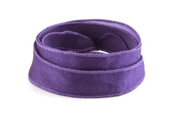 Handmade Crêpe Satin silk ribbon Violet Purple 20mm...