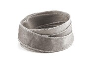 Handgefertigtes Crêpe Satin Seidenband Stone 20mm breit