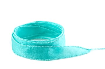 Ruban de soie Crêpe Satin fait main Menthe...