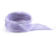 Cinta de seda Crêpe Satin hecha a mano Smoky Mauve 20mm de ancho