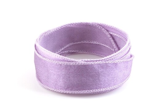 Handgefertigtes Crêpe Satin Seidenband Rose Purple 20mm breit