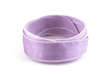 Handgefertigtes Crêpe Satin Seidenband Rose Purple 20mm breit