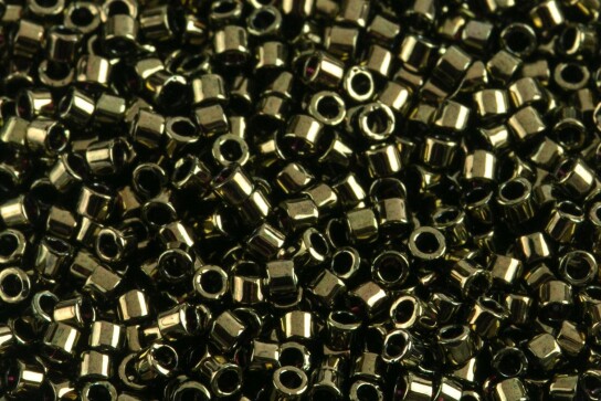 DB0011 Metallic Olive Miyuki Delica 11/0 Japanese cylinder beads 1.6mm 5g