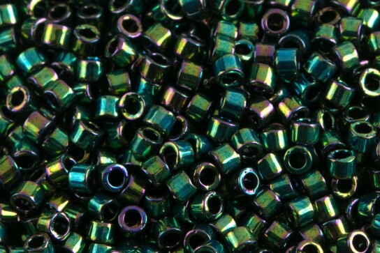 DB0027  Metallic Dark Green Iris Miyuki Delica 11/0 Japanische Zylinderperlen 1,6mm 5g