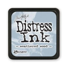 Tim Holtz® Distress Ink Weathered Wood mini tampone per francobolli 2,6x2,6cm