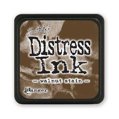 Tim Holtz® Distress Ink Walnut Stain mini tampone per francobolli 2,6x2,6cm