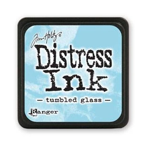 Tim Holtz® Distress Ink Tumbled Glass mini tampone per francobolli 2,6x2,6cm