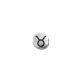 Metal bead Taurus antique silver 7.6mm (Ø 1.1mm) silver plated