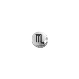 Metal bead Virgo antique silver 7.6mm (Ø 1.1mm) silver plated