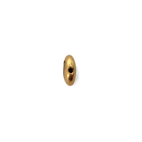 Cuenta de metal Aries oro 7.6mm (Ø 1.1mm) chapado en oro