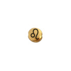 Metal bead Leo gold 7.6mm (Ø 1.1mm) gold plated