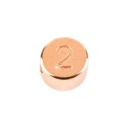 Letter Bead Number 2 rose gold 7mm rose gold plated