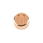 Letterkraal Letter M roségoud 7mm 24K roségoud verguld