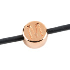 Letterkraal Letter M roségoud 7mm 24K roségoud verguld
