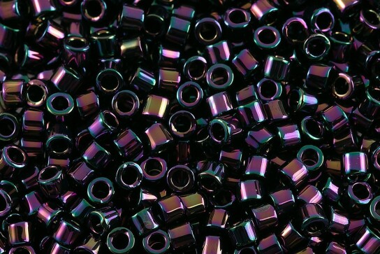 DBM0004 Metallic Dark Plum Iris Miyuki Delica 10/0 Japanese cylinder beads 2.2mm 5g