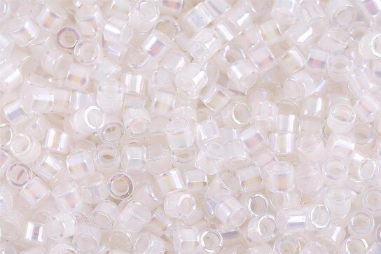 DBM0052 Pale Peach Lined Crystal AB Miyuki Delica 10/0 perles cylindriques japonaises 2,2mm 5g