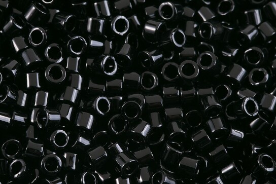 DBM0010 Black Miyuki Delica 10/0 Japanese cylinder beads 2.2mm 5g