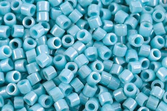 DBM0217 Opaque Turquoise Green Luster Miyuki Delica 10/0 Japanese cylinder beads 2.2mm 5g
