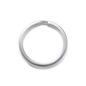 Stainless steel key ring Ø20mm platinum coloured