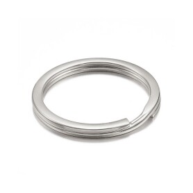 Stainless steel key ring Ø20mm platinum coloured
