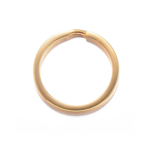 Sleutelhanger ring van roestvrij staal Ø20mm goud.